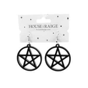 Pentagram Earrings. Occult Magical Jewelry