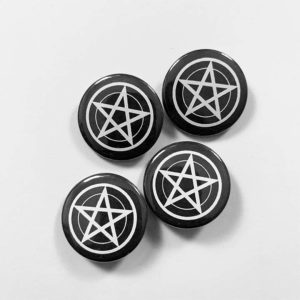 Pentacle Pinback Button, Occult Magical Symbolism.