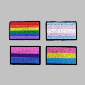 Rainbow, Transgender, Bisexual, Pansexual pride Flag Embroidery Patches
