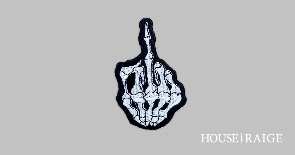 Skeleton Middle Finger Patch ⋆ House of Raige